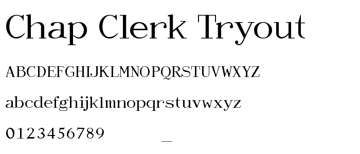 Chap Clerk Tryout font